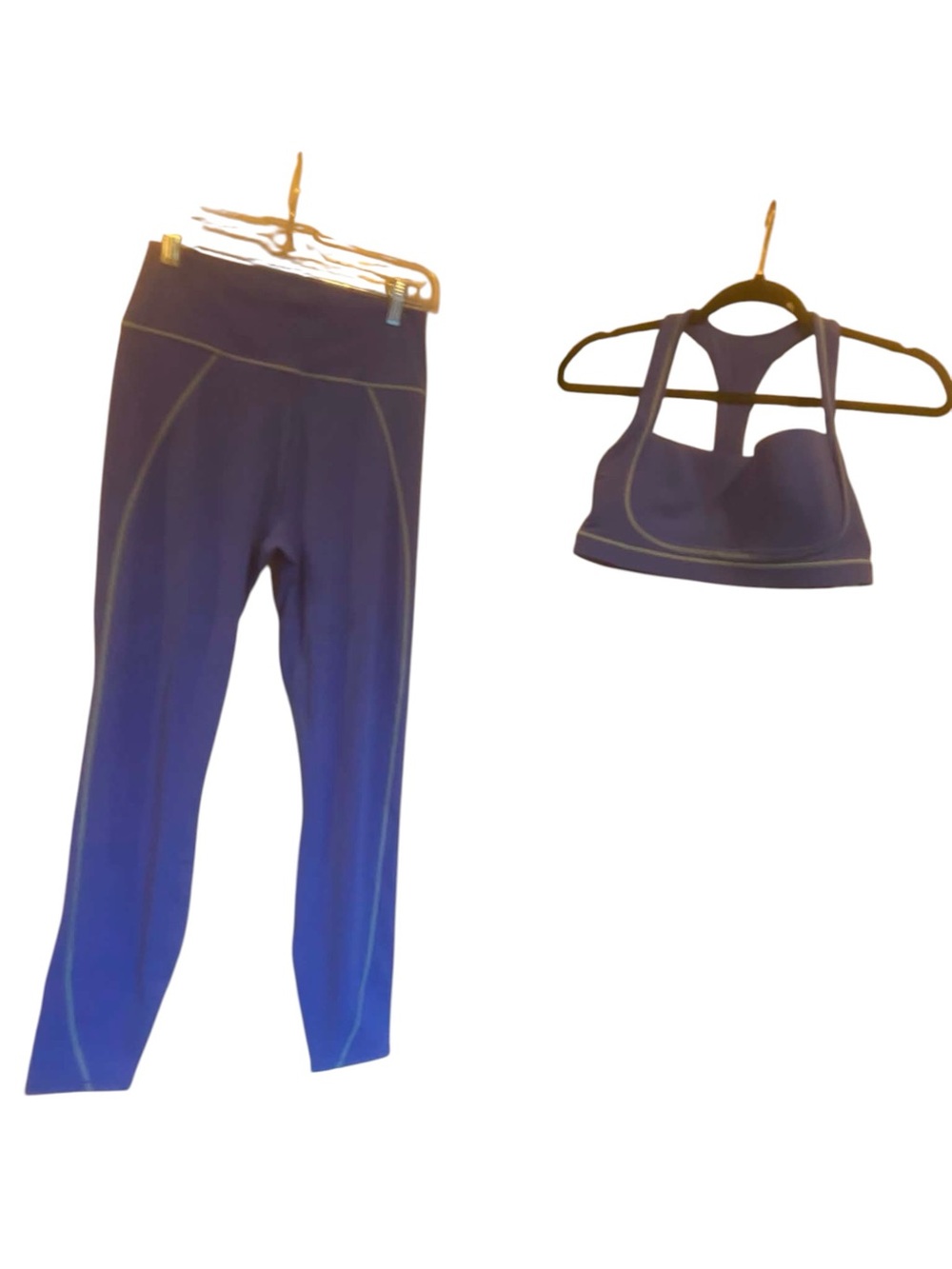 NWT Vuori All The Feels Line Work Legging/Bra Set ELECTRIC BLUE Size Medium